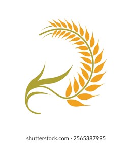 Rice Grain logo template icon illustration design