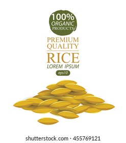 Rice grains. Vector illustration.