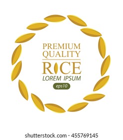 Rice grains. Vector illustration.
