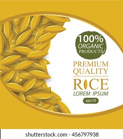 Rice grains. Vector illustration.