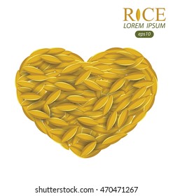 Rice grains. Vector illustration.