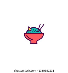 Rice icon design. Gastronomy icon vector illustration