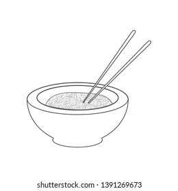 Rice icon. Element of China for mobile concept and web apps icon. Outline, thin line icon for website design and development, app development