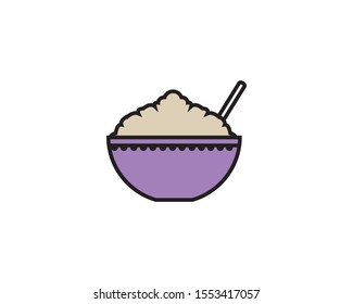 rice icon, rice icon illustrator
