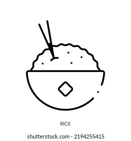 rice icon. Linear style sign isolated on white background. Vector illustration