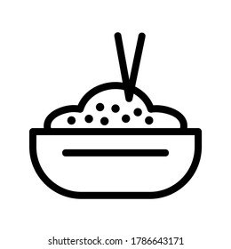 Rice icon or logo isolated sign symbol vector illustration - high quality black style vector icons
