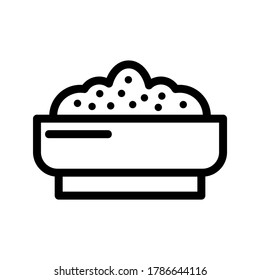 Rice icon or logo isolated sign symbol vector illustration - high quality black style vector icons
