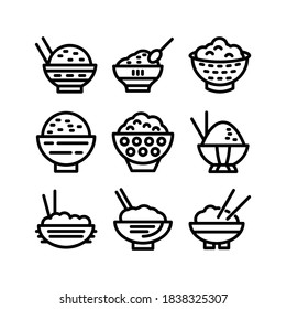 Rice icon or logo isolated sign symbol vector illustration - Collection of high quality black style vector icons
