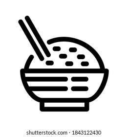 Rice icon or logo isolated sign symbol vector illustration - high quality black style vector icons
