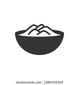 Rice Icon on White Background - Simple Vector Illustration