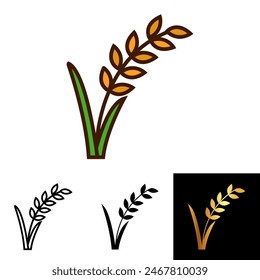 The Rice icon represents a staple grain used in various culinary applications and dietary plans.