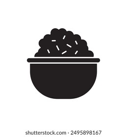 Rice icon, template for graphic and web design. vector illustration