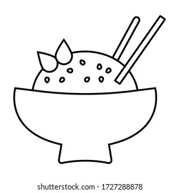 rice icon vector from china collection