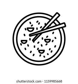 Rice icon vector isolated on white background, Rice transparent sign