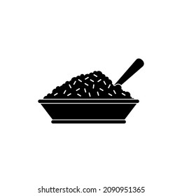 rice icon, rice vector sign symbol