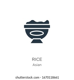 Rice icon vector. Trendy flat rice icon from asian collection isolated on white background. Vector illustration can be used for web and mobile graphic design, logo, eps10