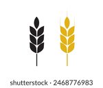 Rice icon. Wheats rye rice ears. barley field cereal nutritious. wheat grain. Vector illustration