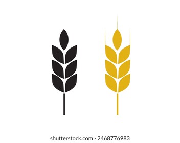 Rice icon. Wheats rye rice ears. barley field cereal nutritious. wheat grain. Vector illustration