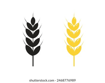 Rice icon. Wheats rye rice ears. barley field cereal nutritious. wheat grain. Vector illustration