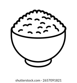  Icono de arroz sobre fondo blanco