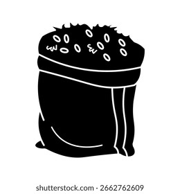  rice icon white on background