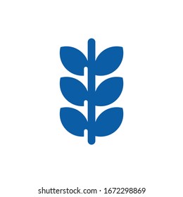 Rice iconography with six leaf