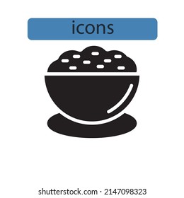rice icons  symbol vector elements for infographic web
