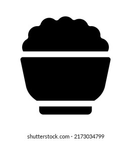 Rice icon,vector illustration. Flat design style color editable