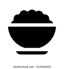 Rice icon,vector illustration. Flat design style color editable