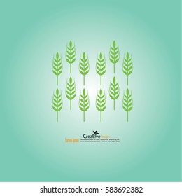 rice icon.wheat.vector illustration.