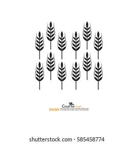 rice icon.wheat.vector illustration.