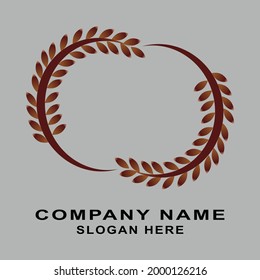 Rice illustration logo design vector