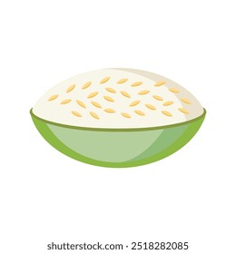 Rice isolated flat vector illustration on white background.