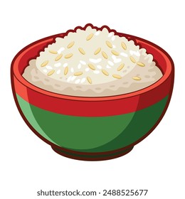 Rice isolated on white background
