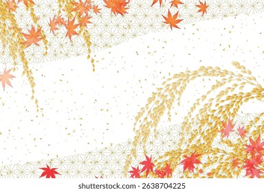Rice Japanese Pattern Autumn Background