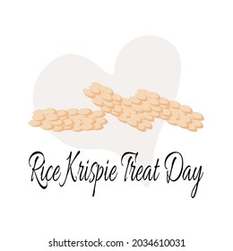 Rice Krispie Treat Day, idea for a poster or menu design vector illustration