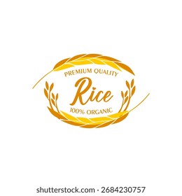 Rice label vector logo desigm