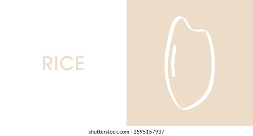 RICE line drawing icon material