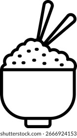Vetor Linha de Arroz Ícone Design