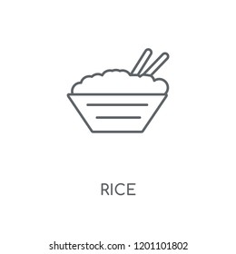 Rice linear icon. Rice concept stroke symbol design. Thin graphic elements vector illustration, outline pattern on a white background, eps 10.