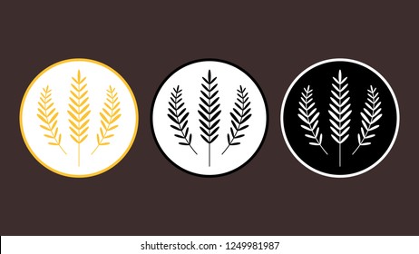 Rice logo design. oat vector. symbol.