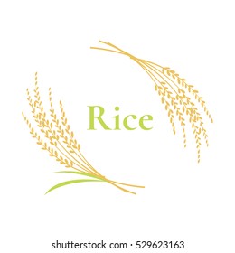 rice logo design on white background, vector