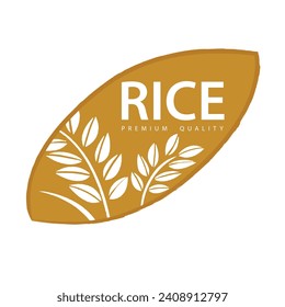 Rice. Logo design template vector illustration.