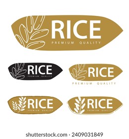 Rice. Logo design template vector illustration.