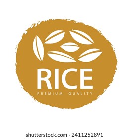 Rice. Logo design template vector illustration.