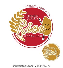 Rice. Logo design template vector illustration.