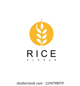 Rice Logo Design Vector