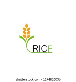 Rice Logo Design Vector