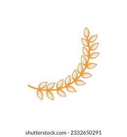 Rice Logo, Farm Wheat Logo Design, Vector Wheat Rice Icon Template Retro Vintage Illustration