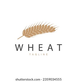 Rice Logo, Farm Wheat Logo Design, Vector Wheat Rice Icon Template Illustration